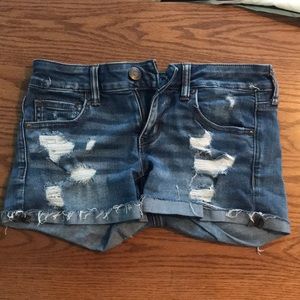 AEO Super Stretch Shortie Shorts